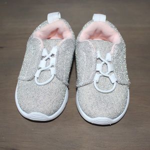 H+M Sparkly Silver Tennis Shoes sz 2.5-3.5 toddler